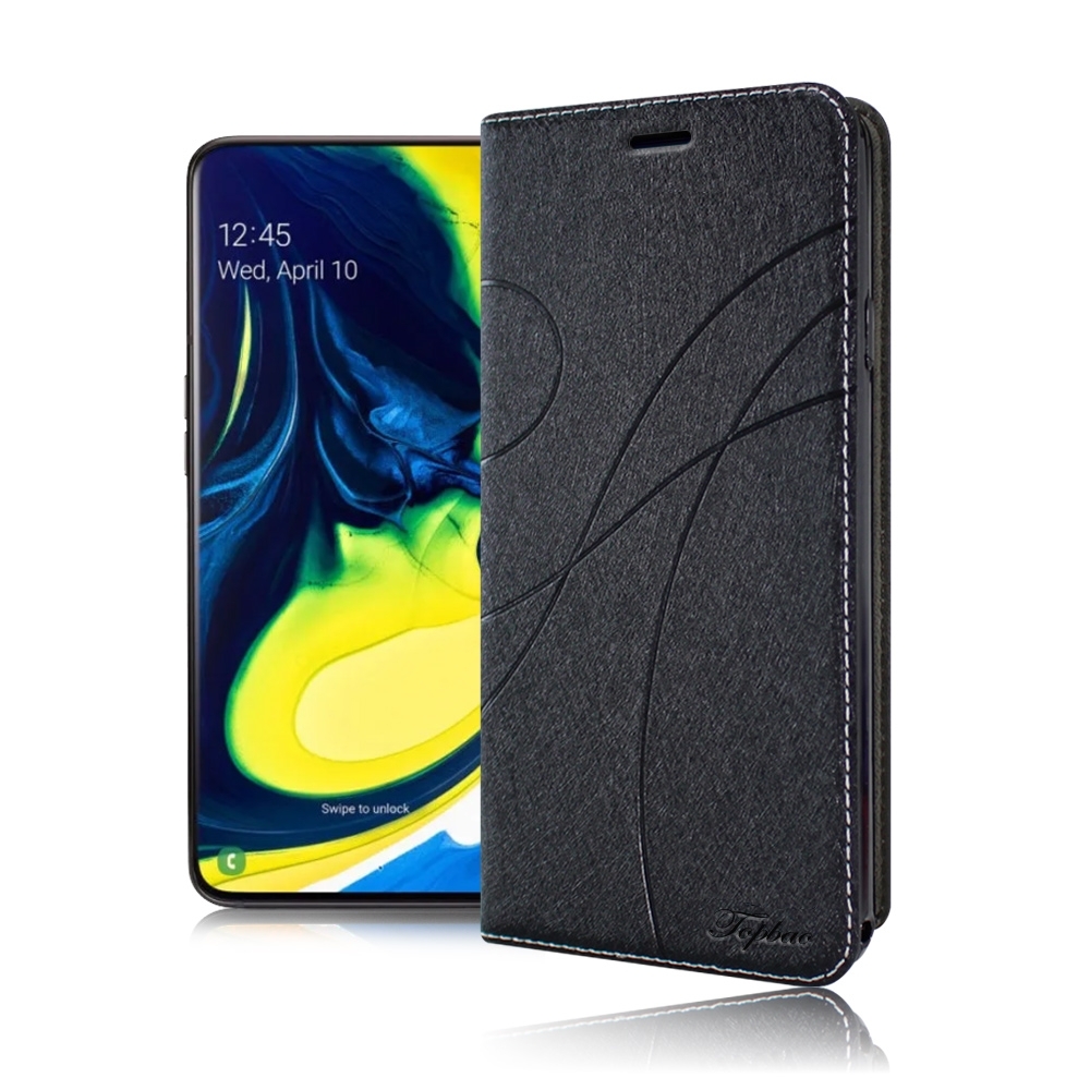 Topbao for Samsung Galaxy A80 典藏星光隱扣側翻皮套