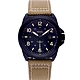 FOSSIL 復古簡約風帆布與皮革材質錶帶手錶(FS5917)-黑面x綠色系/40mm product thumbnail 1
