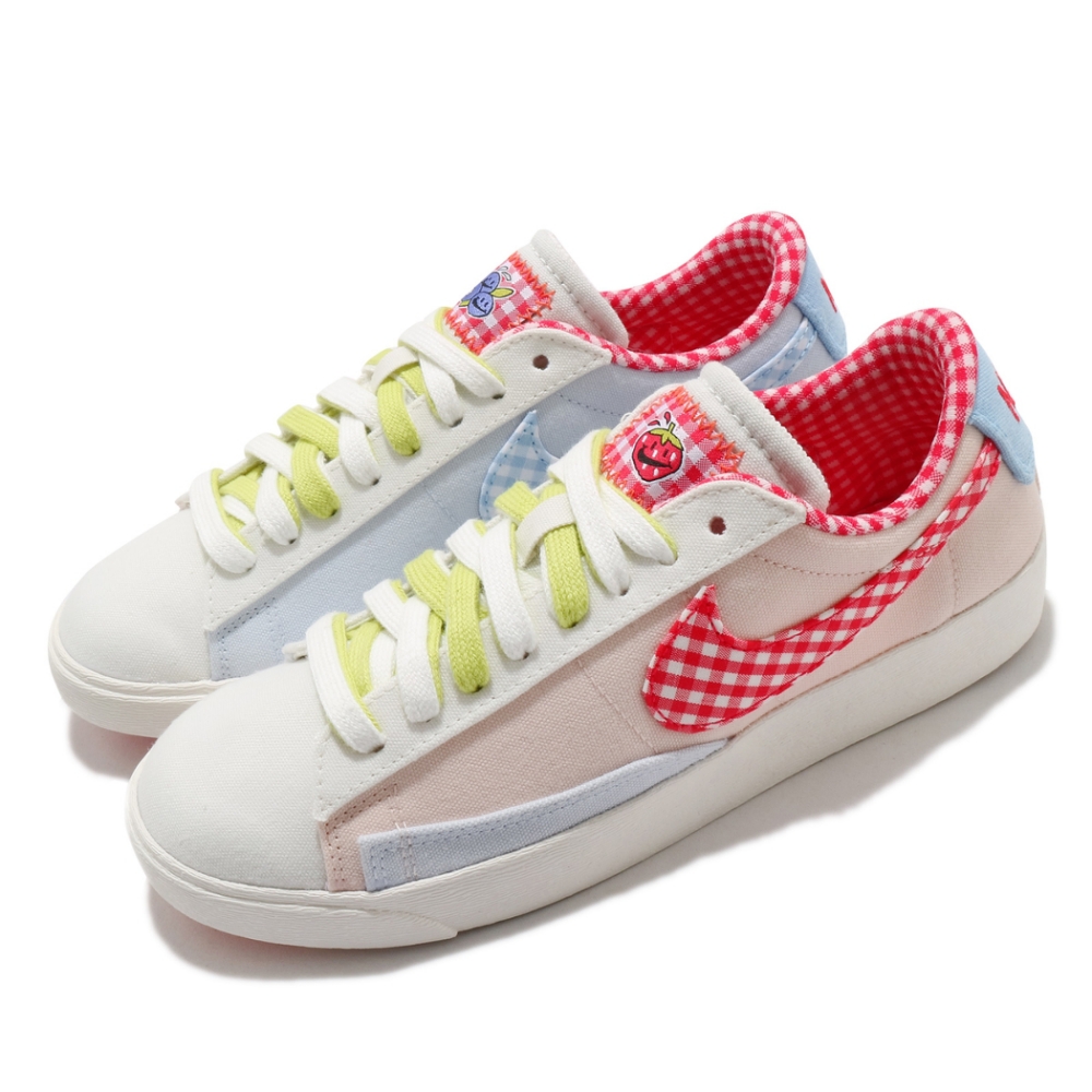 Nike 休閒鞋 Blazer Low LX 運動 女鞋 基本款 簡約 舒適 帆布 拼接 穿搭 米白 粉 DJ5055806