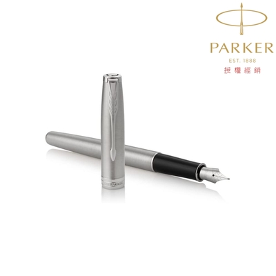 PARKER 派克 卓爾系列 鋼桿白夾 F尖 鋼筆