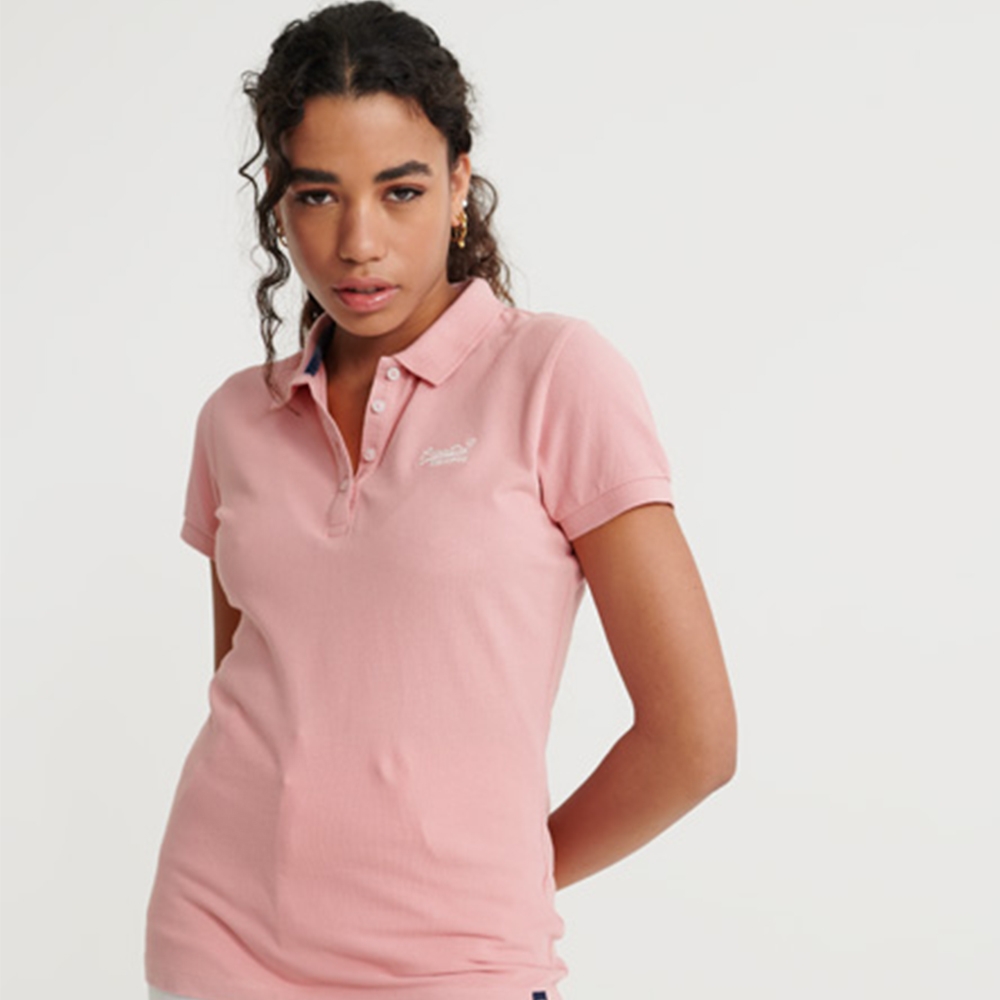 SUPERDRY 女裝 POLO衫 POLO SHIRT 粉