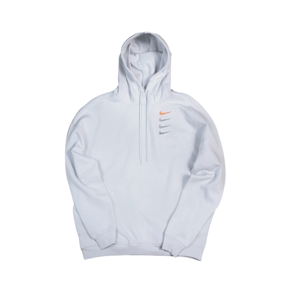 Nike 帽T NSW Hoodie 運動休閒 女款 針織面料 寬鬆 抽繩 連帽 口袋 藍 橘 DO9248-043