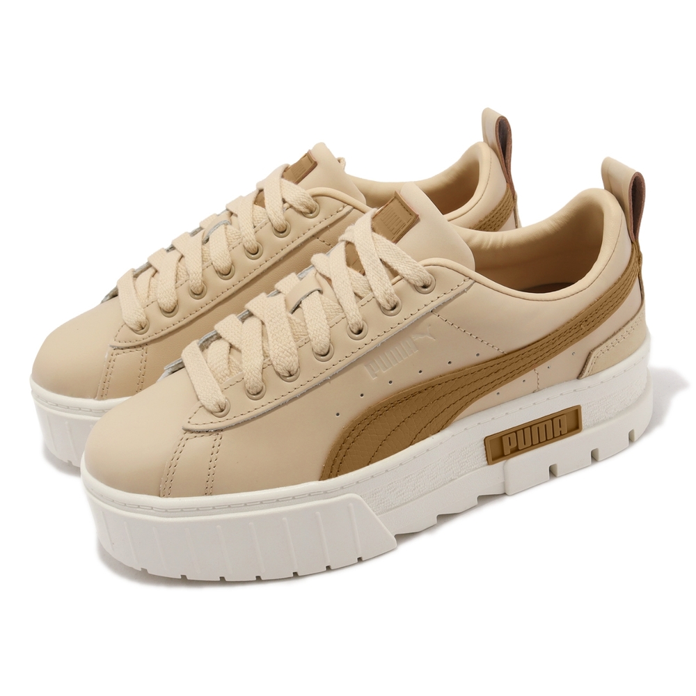 Puma 休閒鞋Mayze Luxe Wns 女鞋咖啡棕皮革厚底增高基本款低筒38399505