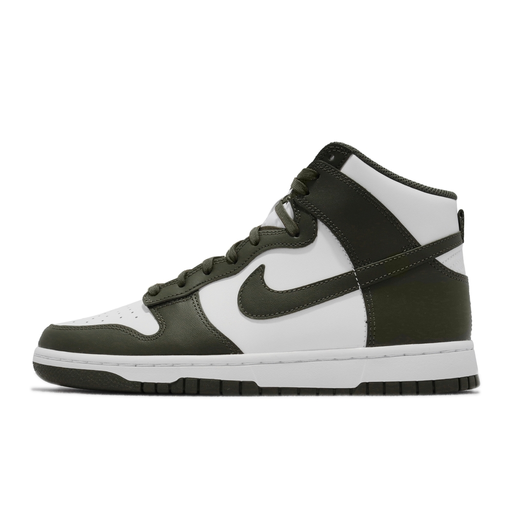 Nike 休閒鞋Dunk HI Retro 男鞋橄欖綠墨綠高筒Cargo Khaki DD1399-107