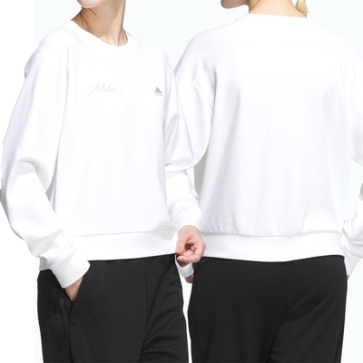 Adidas RCO Crew 女款 白色 日常 休閒 訓練 大學衣 上衣 長袖 IP7090