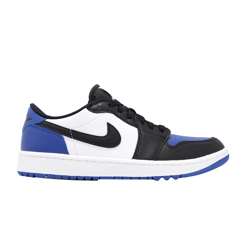 Nike 高爾夫球鞋Air Jordan 1 Low Golf 男鞋藍黑Royal Toe 皮革AJ