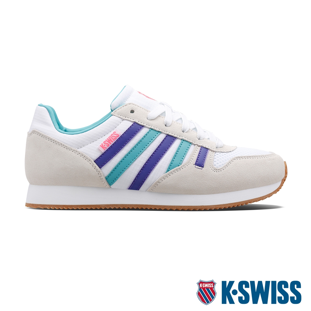 K-SWISS Granada復古運動鞋-女-白/綠/紫