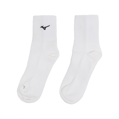 Mizuno 襪子 Ankle Socks 男女款 白 黑 短襪 刺繡LOGO 運動襪 單雙入 美津濃 62TXA720-01