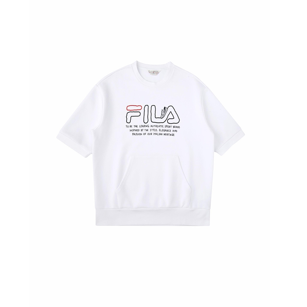 FILA 短袖圓領T恤-白色 1TEW-1458-WT product image 1