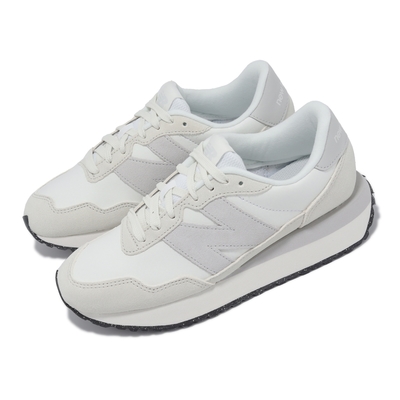 New Balance 休閒鞋 237 女鞋 白 灰 麂皮 皮革 復古 NB 運動鞋 WS237SW-B