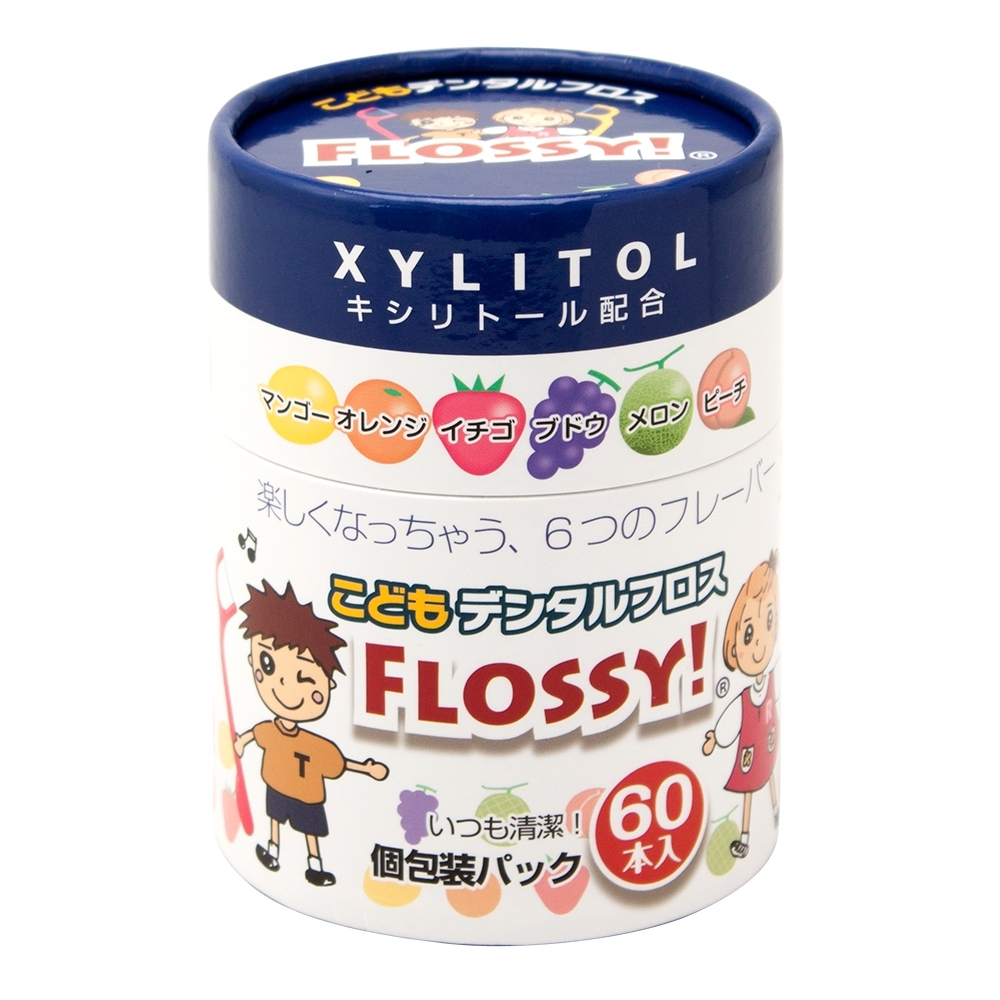 【日本UFC】 FLOSSY木醣醇兒童安全牙線棒60入/罐
