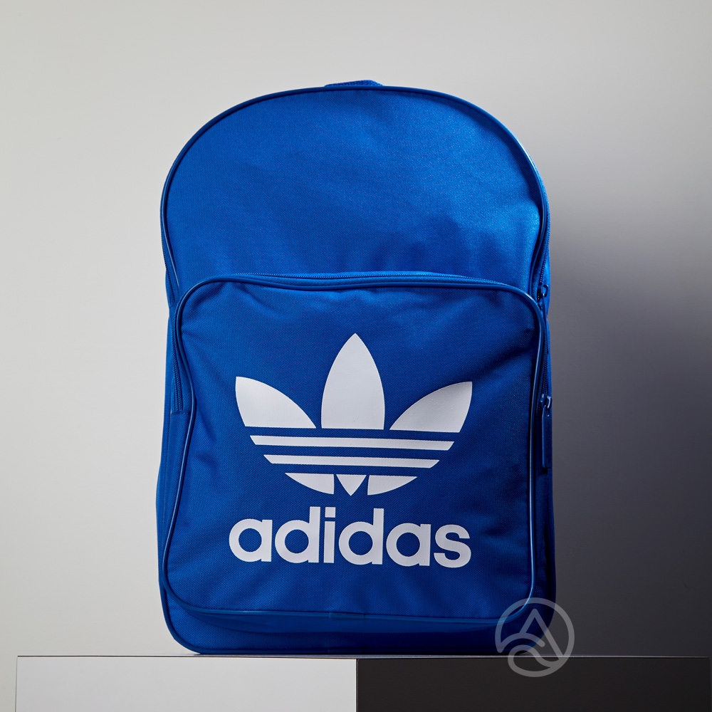 Adidas Originals Trefoil Backpack 藍白色 三葉草 帆布 後背包 DJ2172