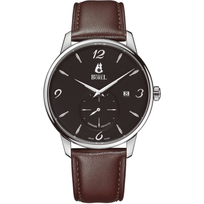 ERNEST BOREL 瑞士依波路錶 雅麗系列5650不鏽鋼皮帶-黑色41mm