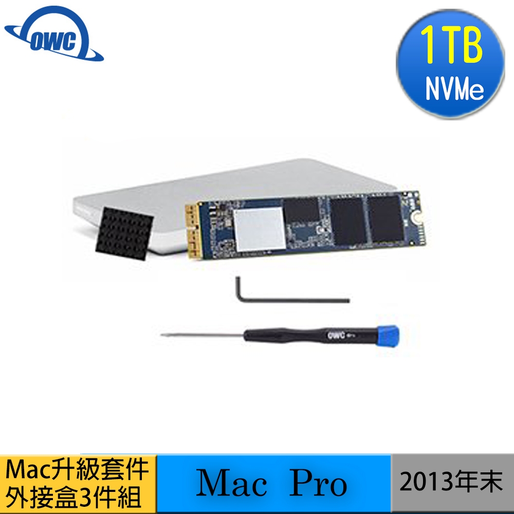 Mac專用M.2 SSD 1TB-OWC Aura Pro X2含外接盒及工具、散熱片的Mac升級套件