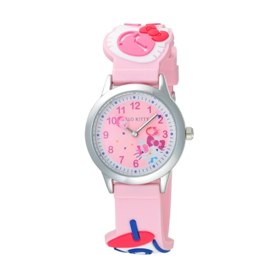 Hello Kitty 凱蒂貓 45TH 限定造型腕錶-粉紅-LKT073LWPP-30mm