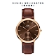 Daniel Wellington DW 手錶 CLASSIC MULTI EYE 40mm  小秒針棕色皮革錶-玫瑰金框(DW00100707) product thumbnail 1