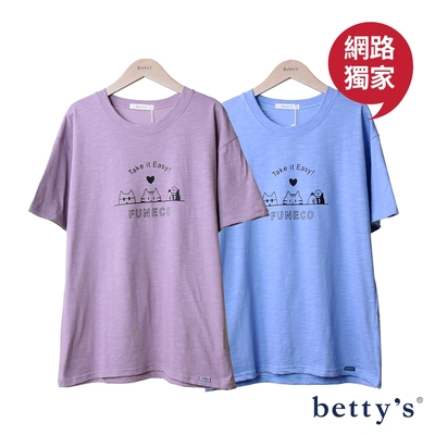 betty’s網路款 透氣竹節棉貓咪印花T-shirt(共四色)