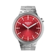 Swatch 金屬 BIG BOLD IRONY 系列手錶 SCARLET SHIMMER 金屬鍊帶 勃根地紅 (47mm) 男錶 女錶 手錶 瑞士錶 金屬錶 product thumbnail 1