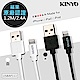 KINYO 1.2M/2.4A Lightning充電傳輸線(USBAP111) product thumbnail 1