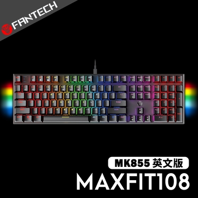 FANTECH MAXFIT108  RGB機械式鍵盤(英文版)-黑