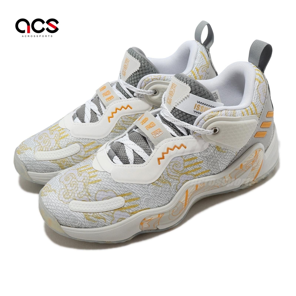 Adidas 籃球鞋 DON Issue 3 3 Kingdoms 男鞋 白 金 米契爾 聯名款 三國 趙雲 HQ4502