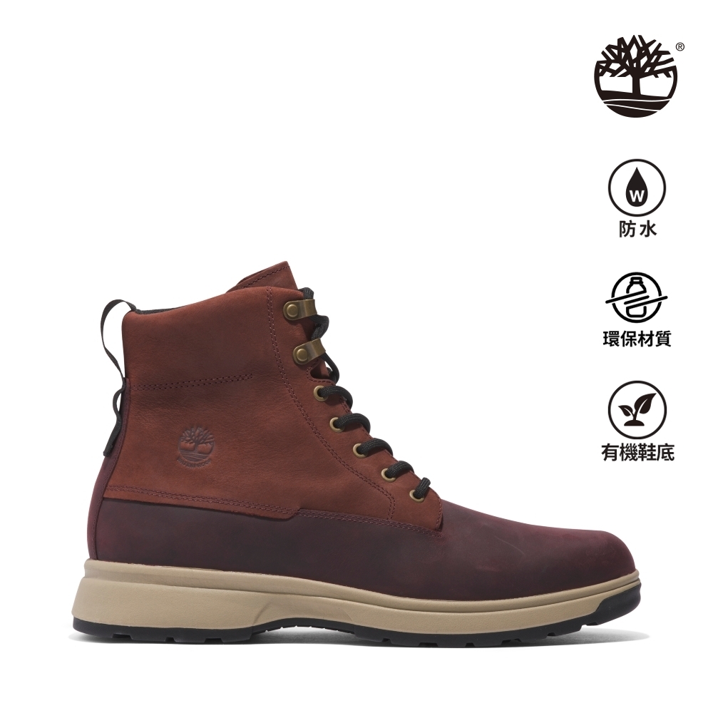 Timberland 男款酒紅色全皮防水休閒靴|A5XUDC60 | 靴子| Yahoo奇摩購物中心