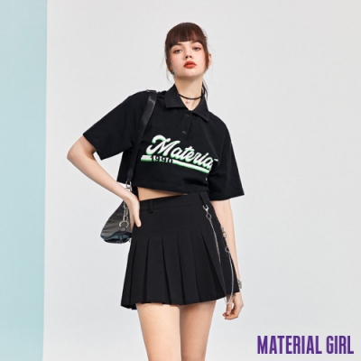 MATERIAL GIRL 1990復古短版POLO衫-B16098