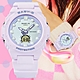 CASIO 卡西歐 BABY-G 未來風 夢幻偏光色彩 霧面雙顯錶-粉紫 BGA-320FH-4A product thumbnail 1