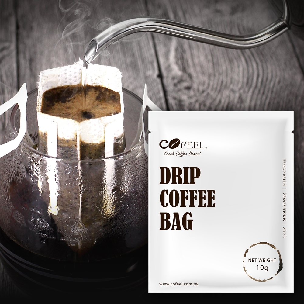 CoFeel 凱飛鮮烘精選世界大賞單品濾掛咖啡/耳掛咖啡包10g(5種風味x10包)