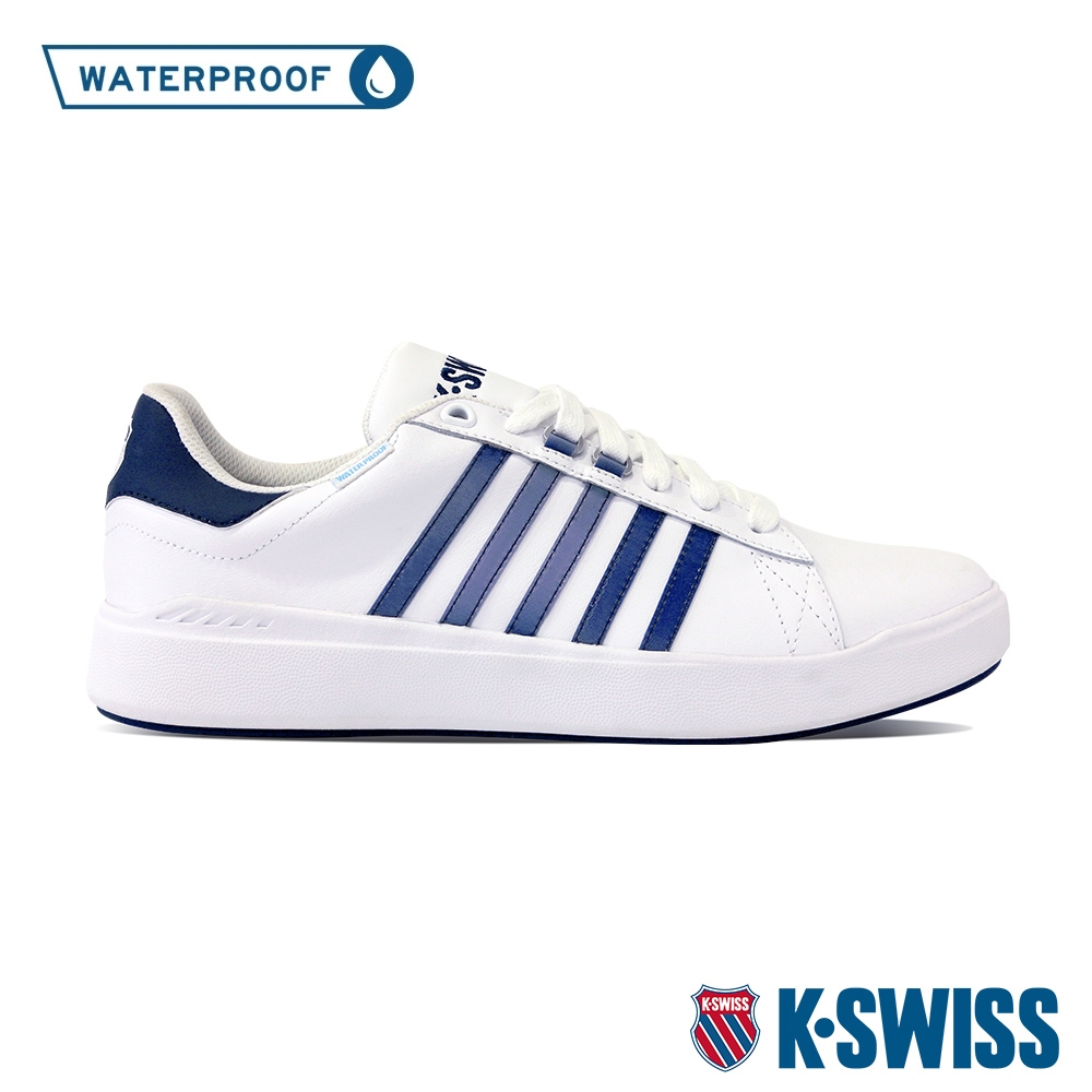 K-SWISS Pershing Court Light DS WP防水運動鞋-男-白/藍