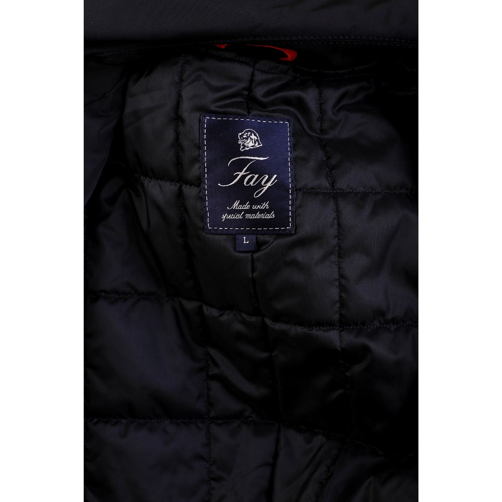 Fay 黑色外袋設計釦式大衣| 精品服飾/鞋子| Yahoo奇摩購物中心