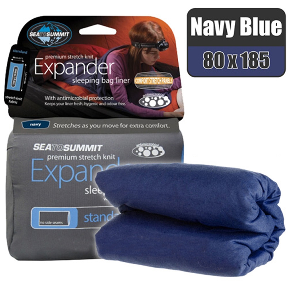 SEA TO SUMMIT Expander 單人彈性棉 睡袋內套.羽絨睡袋內層清潔套_深藍