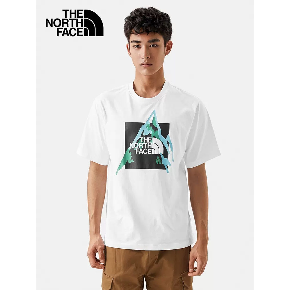 The North Face M S/S BOX MTN GRAPHIC TEE-AP男短袖上衣-白-NF0A81MWFN4