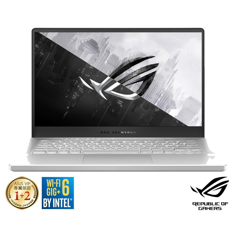 ASUS GA401QM 14吋電競筆電 (R9-5900HS/RTX3060/32G/1T SSD/ROG Zephyrus G14/月光白-有燈版)