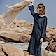 純色編織麻花針織長袖洋裝-OB大尺碼 product thumbnail 3