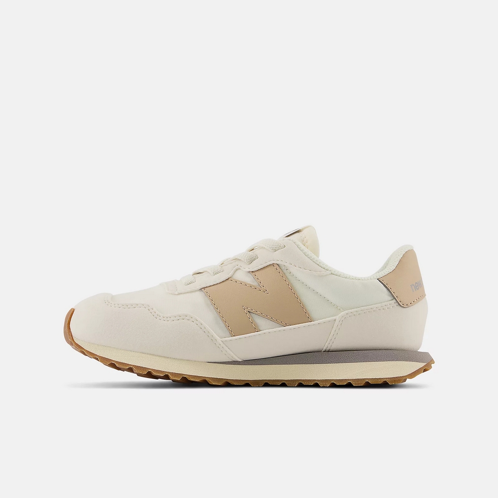 New Balance 237 Bungee Lace 男女大童休閒鞋-米白灰-PH237CJ-W