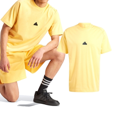 Adidas M Z.N.E. TEE 男 黃 運動 休閒 基本款 LOGO 休閒 上衣 短袖 IR5238