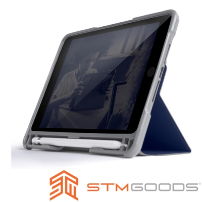 澳洲STM Dux Plus Duo iPad Mini 5專用內建筆槽軍規防摔殼-深夜藍