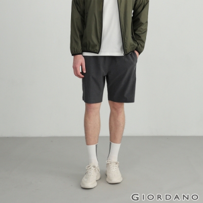 GIORDANO 男裝3M彈力內抽繩短褲 - 34 深花灰