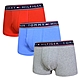 Tommy Hilfiger Cotton Stretch 男內褲 棉質彈性舒適 平口褲/四角褲/Tommy內褲-紅、淺藍、灰 三入組 product thumbnail 1