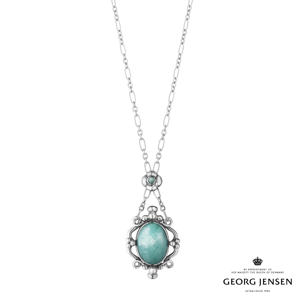 Georg Jensen 喬治傑生 MOONLIGHT BLOSSOM 天河石純銀項鍊