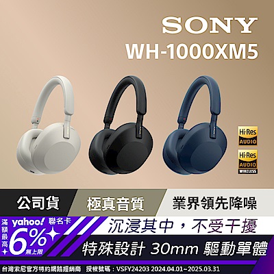 SONY WH-1000XM5 無線藍牙降噪 耳罩式耳機