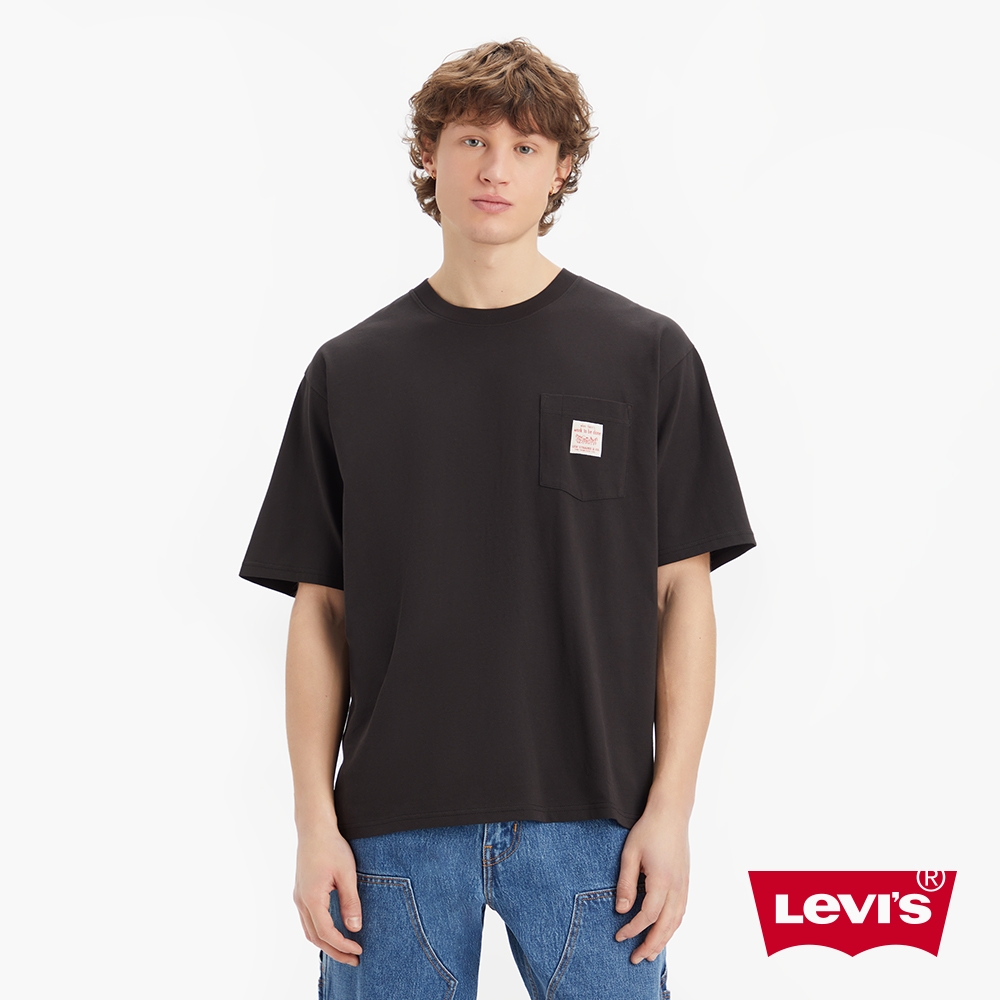 LEVI'S Workwear工裝系列男款寬鬆版經典220G厚磅口袋短TEE