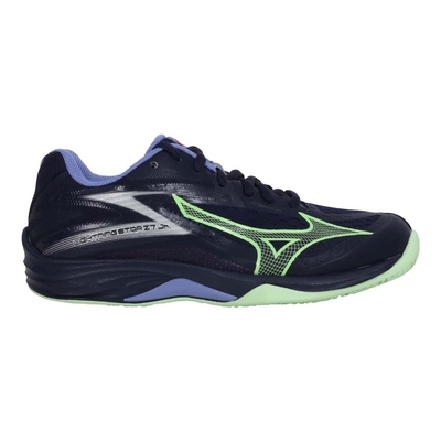 MIZUNO LIGHTNING STAR Z7 JR.男兒童排球鞋-美津濃 V1GD230311 丈青紫綠銀