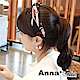 AnnaSofia 緞面鎖鏈圖騰 韓式髮箍(黑粉系) product thumbnail 1