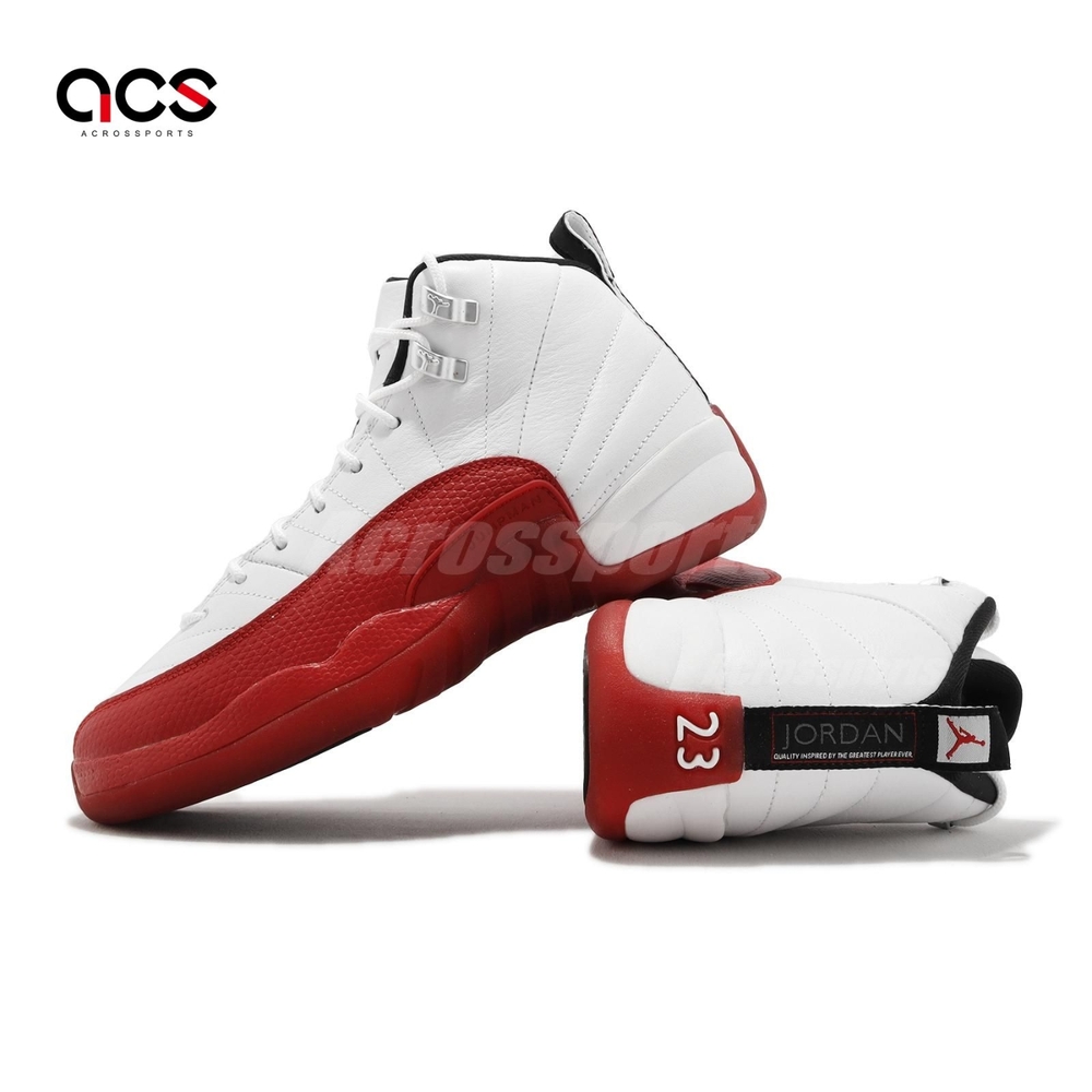 Nike Jordan 12 Retro GS Cherry 大童女鞋AJ12 休閒鞋白紅153265-116