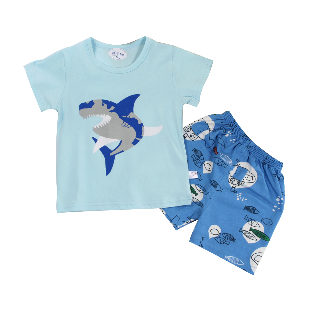 魔法Baby 鯊魚印花短袖套裝 k51126