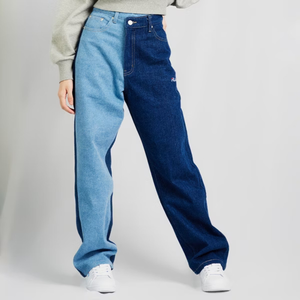 FILA #幻遊世界 女設計感牛仔褲-藍色 5PNY-1446-BU