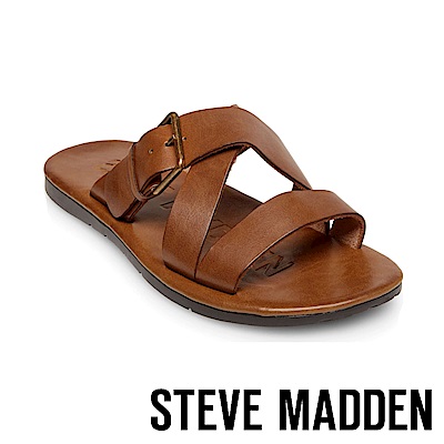 STEVE MADDEN-SUSPENSE扣帶式男士夏季涼拖鞋-棕色