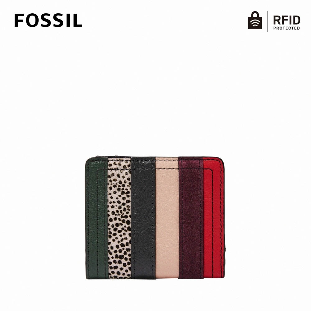 FOSSIL Logan 真皮RFID防盜復古短夾-異素材拼接 SL7964191